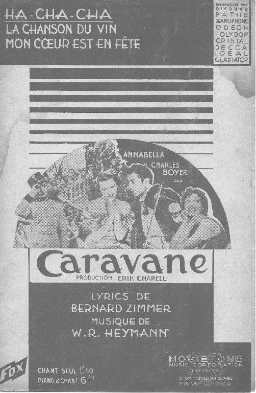télécharger la partition d'accordéon La Ha Tcha Tcha (Du Film : Caravane) au format PDF
