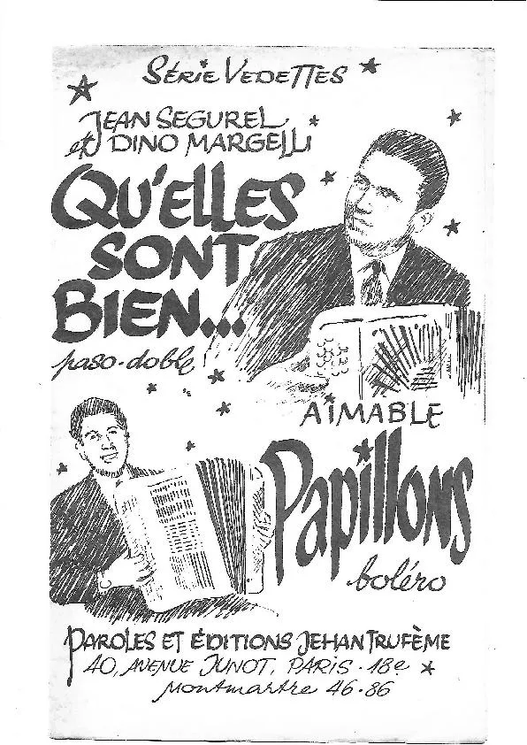 télécharger la partition d'accordéon Papillons (Orchestration) (Boléro) au format PDF