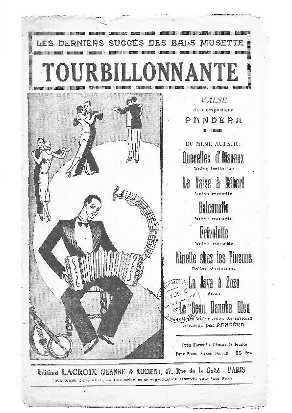 télécharger la partition d'accordéon Tourbillonnante (Valse Musette) au format PDF