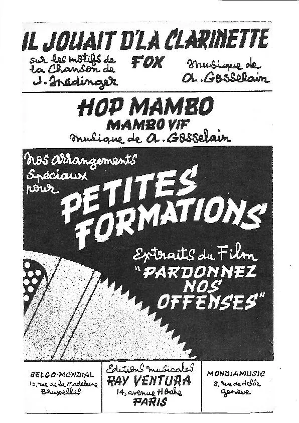 télécharger la partition d'accordéon Hop Mambo (Du Film : Pardonnez nos offenses) (Orchestration) au format PDF