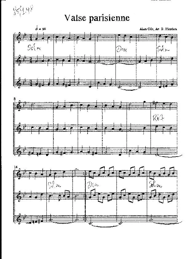 télécharger la partition d'accordéon Valse Parisienne (Arrangement : Didier Manchon) (Valse) au format PDF