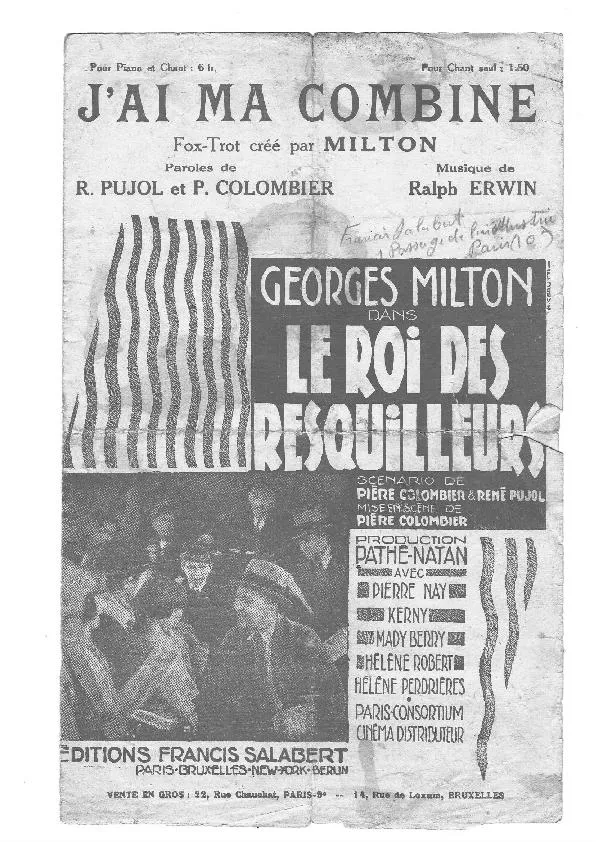 télécharger la partition d'accordéon J'ai ma combine (Du Film : Le roi des resquilleurs) (Chant : Georges Milton) (Fox Trot Chanté) au format PDF