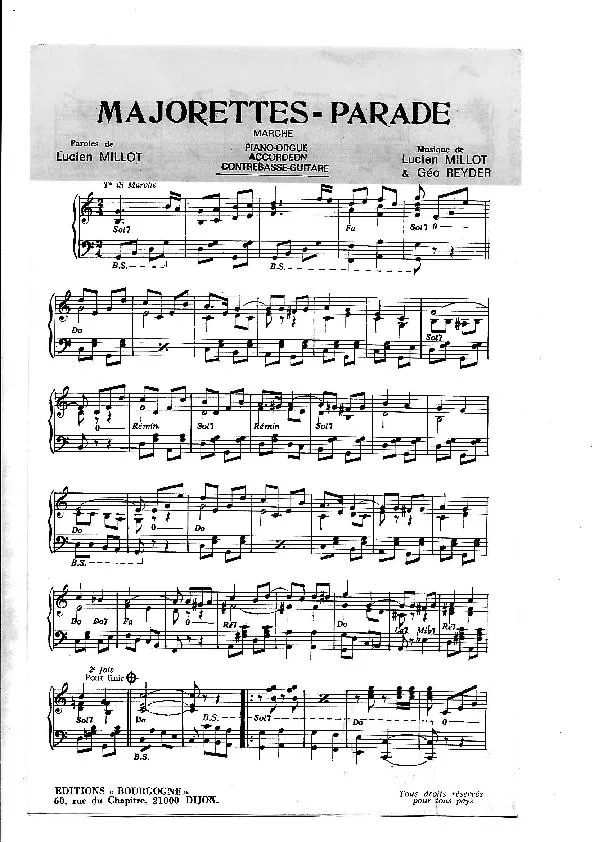 télécharger la partition d'accordéon Majorettes Parade (Orchestration) (Marche) au format PDF
