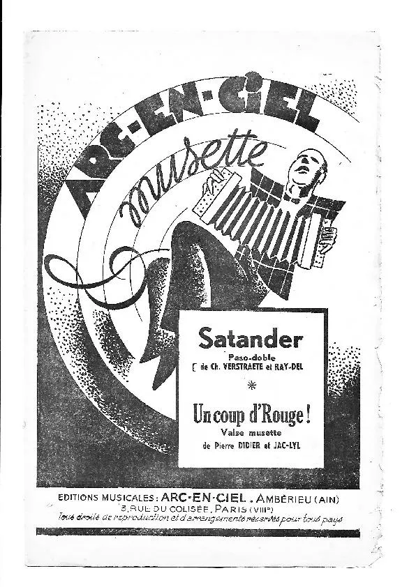 télécharger la partition d'accordéon Satander (Paso Doble) au format PDF