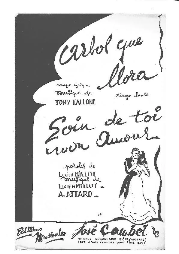télécharger la partition d'accordéon Loin de toi Mon amour (Tango Chanté) au format PDF