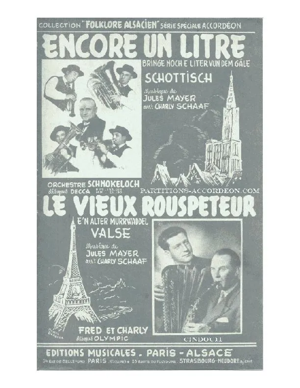 télécharger la partition d'accordéon Le vieux rouspéteur (E'n alter Murrwaddel) (Arrangement : Charly Shaaf) (Folklore Alsacien) (Orchestration) (Valse) au format PDF