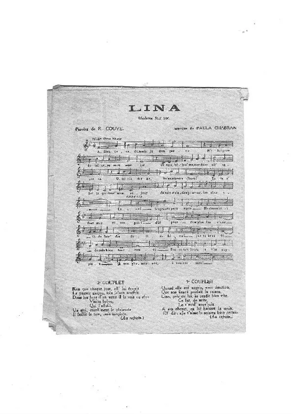 télécharger la partition d'accordéon Lina (Fox Trot) au format PDF