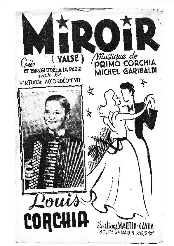 télécharger la partition d'accordéon Miroir (Créée par : Louis Corchia) (Valse) au format PDF