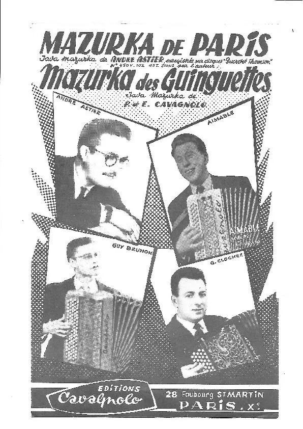 télécharger la partition d'accordéon Mazurka de Paris (Java Mazurka) au format PDF