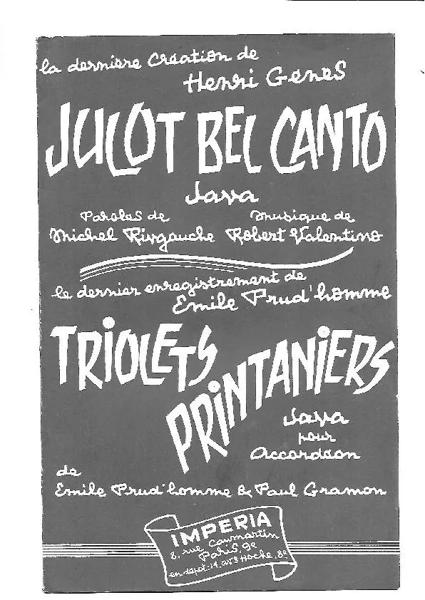 télécharger la partition d'accordéon Triolets printaniers (Orchestration Complète) (Java Mazurka) au format PDF