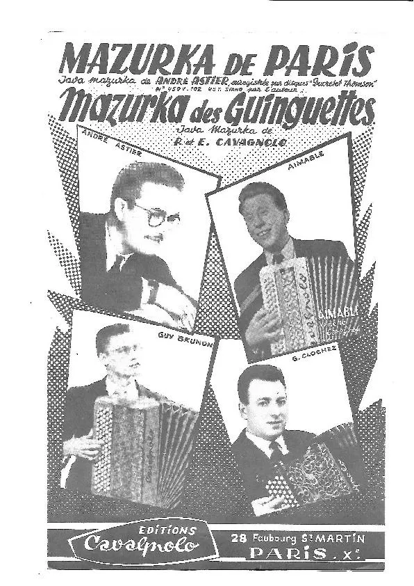 télécharger la partition d'accordéon Mazurka des guinguettes (Java Mazurka) au format PDF