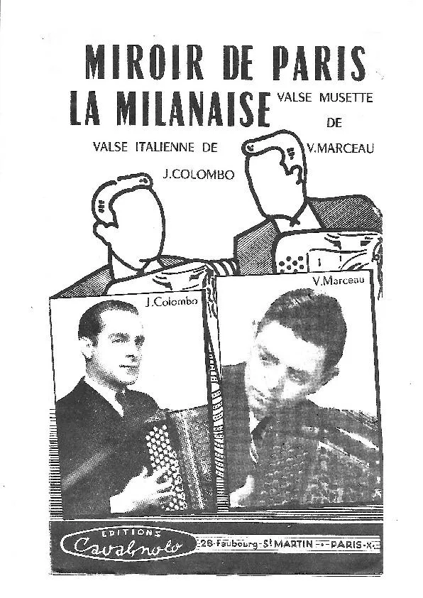 télécharger la partition d'accordéon Miroir de Paris (Valse Musette) au format PDF