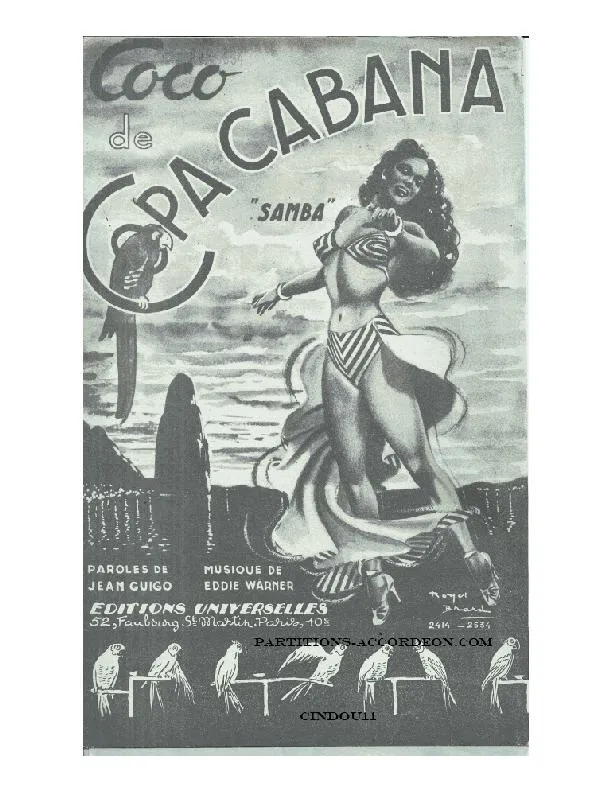 télécharger la partition d'accordéon Coco de Copacabana (Orchestration Complète) (Samba) au format PDF