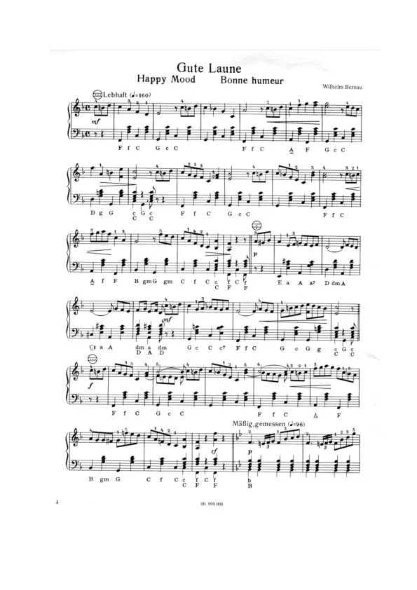 télécharger la partition d'accordéon Gute Laune (Happy mood) (Bonne humeur) au format PDF