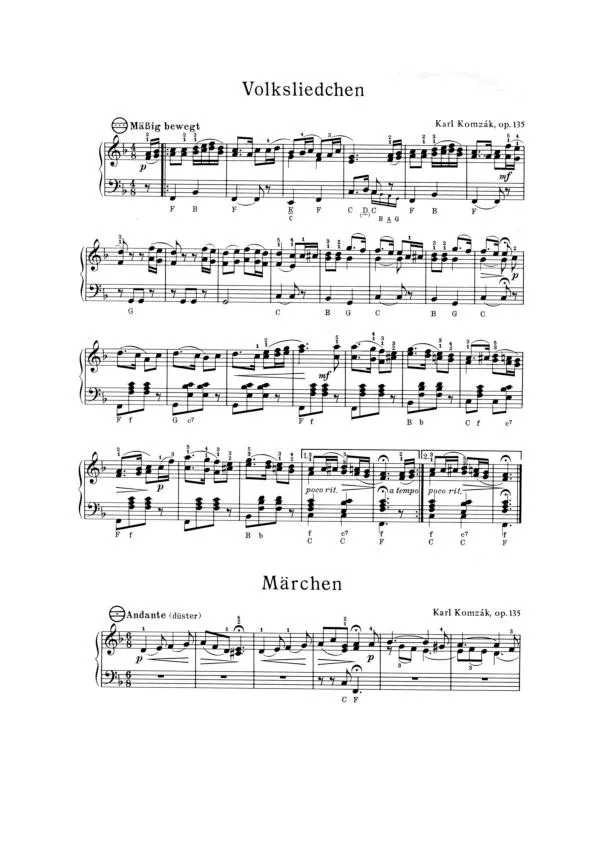 télécharger la partition d'accordéon Volksliedchen + Märchen au format PDF