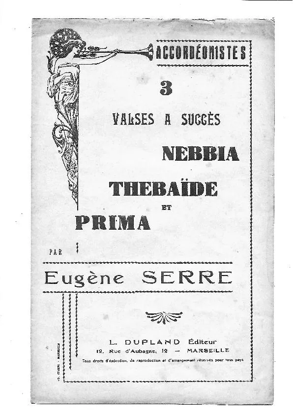 télécharger la partition d'accordéon Nebbia + Thebaïde + Prima (Valse) au format PDF