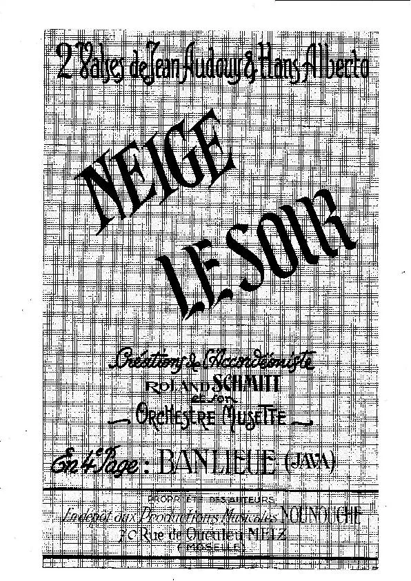 télécharger la partition d'accordéon Neige + Le soir + Banlieue (Création : Roland Schmitt) (Valse + Java) au format PDF
