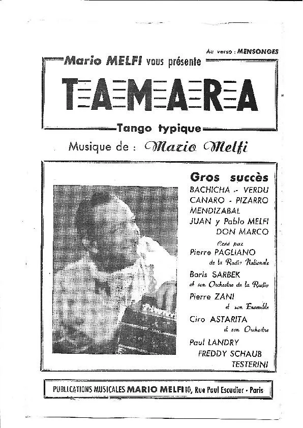 télécharger la partition d'accordéon Tamara (Orchestration) (Tango Tzigane) au format PDF