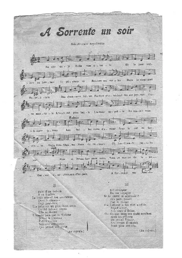 télécharger la partition d'accordéon A Sorrente un soir (Chant : Marcelly) (Valse Napolitaine) au format PDF