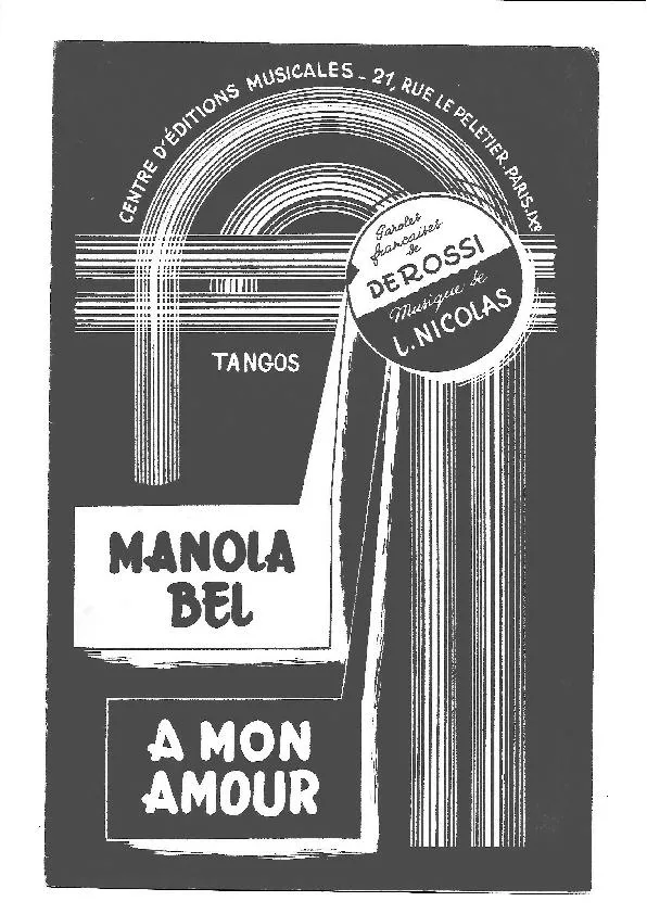 télécharger la partition d'accordéon Manola Bel (Orchestration) (Tango) au format PDF