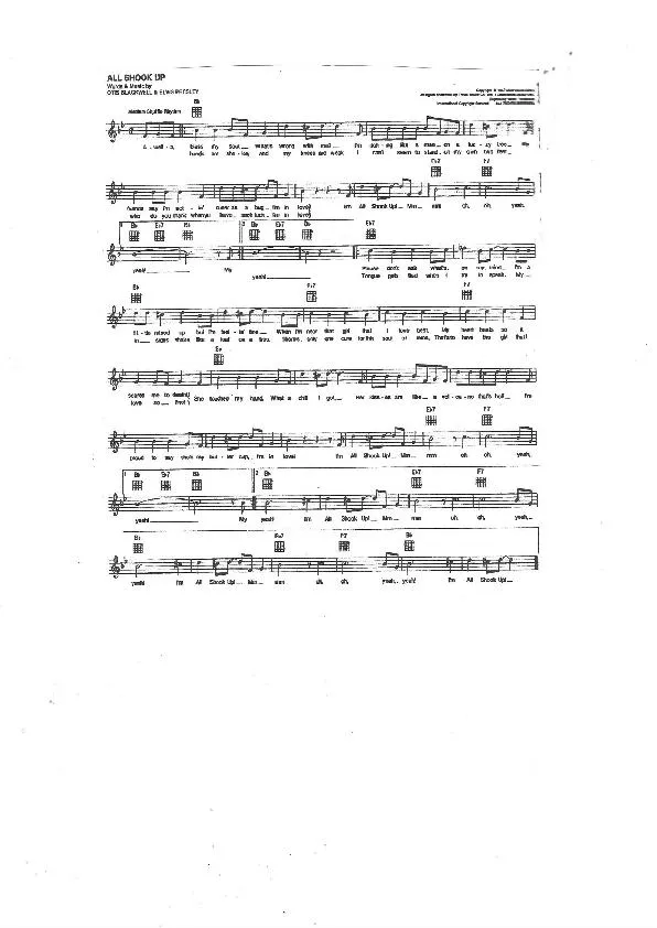 télécharger la partition d'accordéon All Shook Up (Shuffle) au format PDF