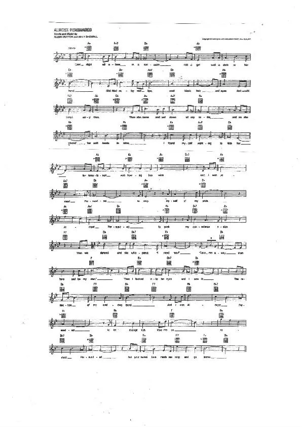 télécharger la partition d'accordéon Almost Persuaded (Chant : David Houston) (Country) au format PDF