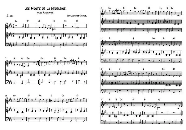télécharger la partition d'accordéon Les monts de la Madeleine (Valse Auvergnate) au format PDF