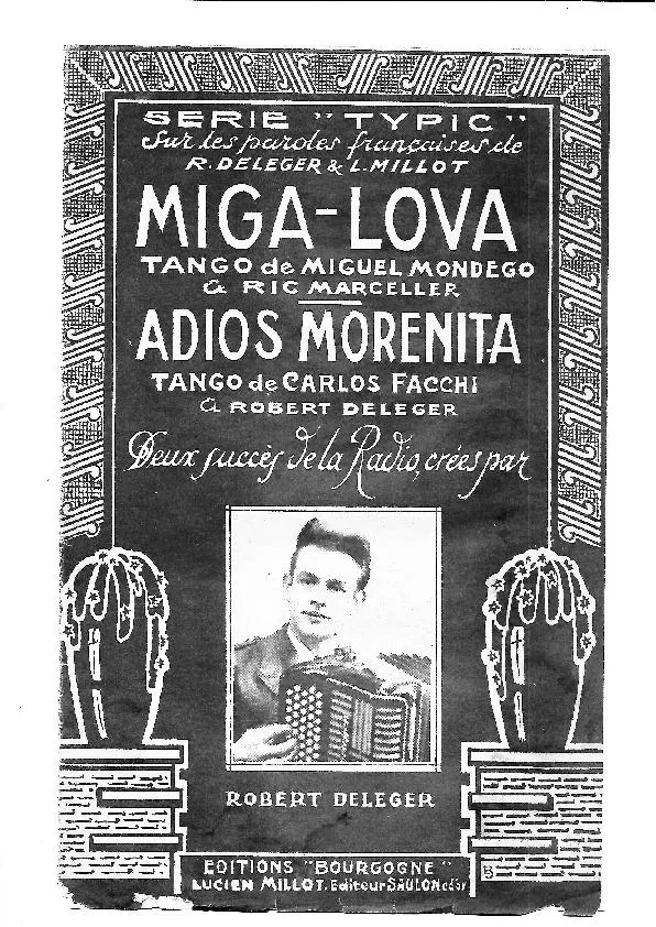 télécharger la partition d'accordéon Miga Lova (Créé par : Robert Deléger) (Tango Typique) au format PDF