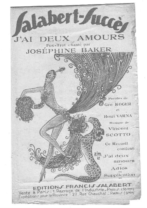 télécharger la partition d'accordéon J'ai deux amours (Revue du Casino de Paris : Paris qui remue) (Chant : Joséphine Baker) (Slow / Fox Trot)  au format PDF