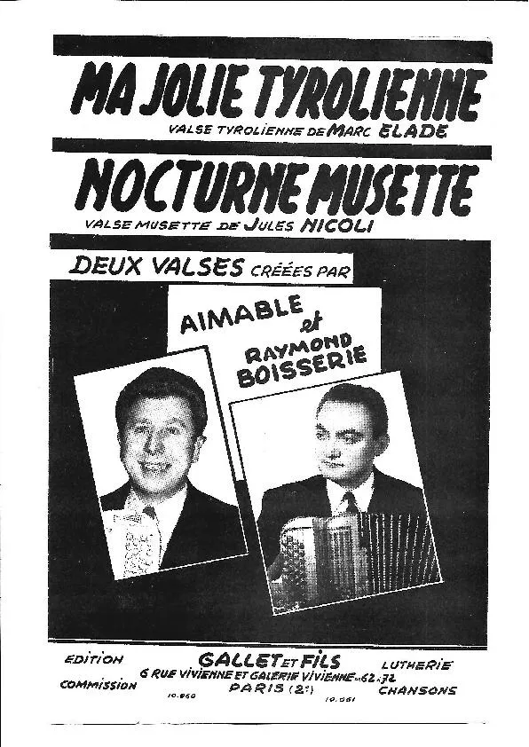 télécharger la partition d'accordéon Ma jolie Tyrolienne (Valse Tyrolienne) au format PDF