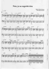 télécharger la partition d'accordéon Non je ne regrette rien (Chant : Edith Piaf) au format PDF