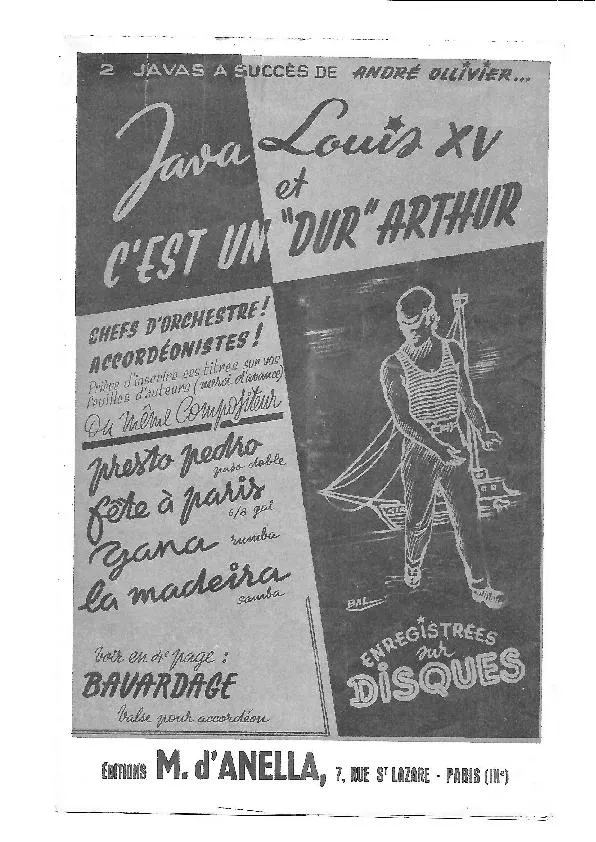 télécharger la partition d'accordéon C'est un dur Arthur (Orchestration) (Java) au format PDF