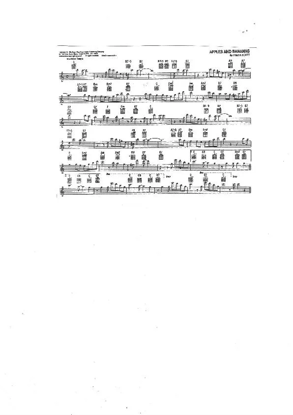 télécharger la partition d'accordéon Apples and bananas (Interprère : Lawrence Welk) (Instrumental)  au format PDF