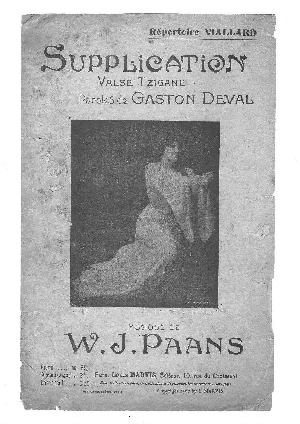 télécharger la partition d'accordéon Supplication (Chant : Viallard) (Valse Chantée) au format PDF