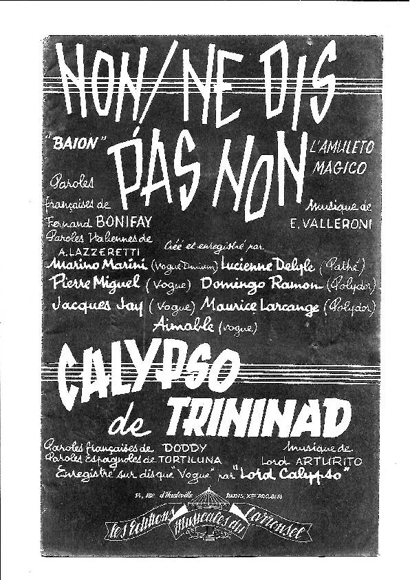 télécharger la partition d'accordéon Non ne dis pas non (L'amuleto magico) (Créé par : Marino Marini / Lucienne Delyle / Pierre Miguel / Domingo Ramon / Jacques Jay / Maurice Larcange / Aimable) (Orchestration Complète) (Baïon) au format PDF