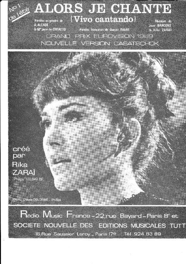 télécharger la partition d'accordéon Alors je chante (Vivo cantando) au format PDF