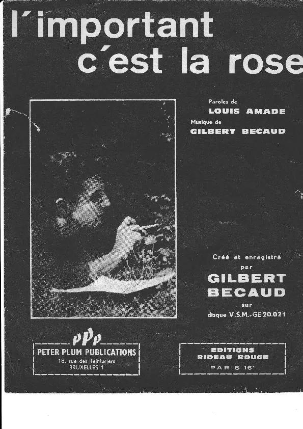 télécharger la partition d'accordéon L'important c'est la Rose (Het geluk moet je zoeken) au format PDF