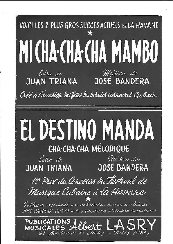 télécharger la partition d'accordéon El destino Manda (1er prix du concours du festival de musique Cubaine à la Havane) (Orchestration) (Cha Cha Cha Mélodique) au format PDF
