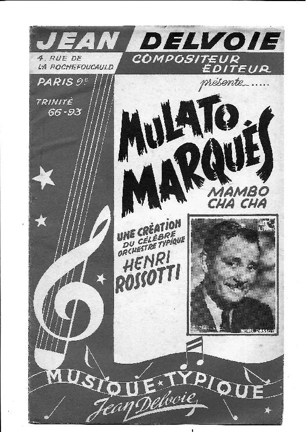 télécharger la partition d'accordéon Mulato Marquès (Création de l'orchestre : Henri Rossotti) (Orchestration) (Mambo Cha Cha) au format PDF