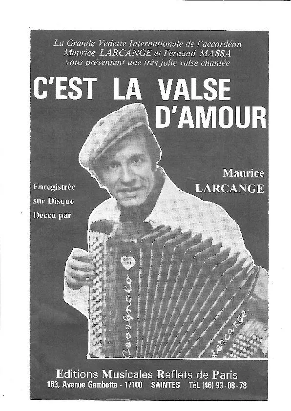 télécharger la partition d'accordéon C'est la valse d'amour (Orchestration) (Valse Chantée) au format PDF