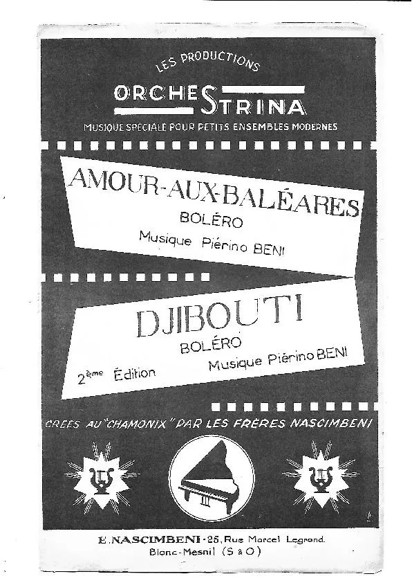 télécharger la partition d'accordéon Amour aux Baléares + Djibouti (Orchestration) (Boléro) au format PDF