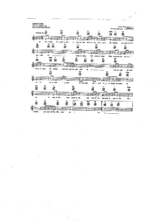 télécharger la partition d'accordéon Bewitched (Chant : Doris Day) (Slow) au format PDF