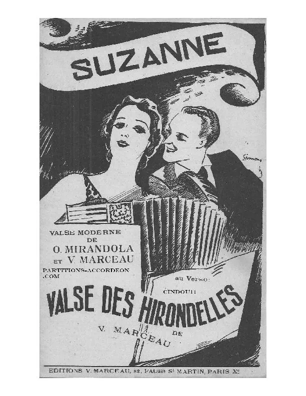 télécharger la partition d'accordéon Suzanne (Orchestration) (Valse) au format PDF