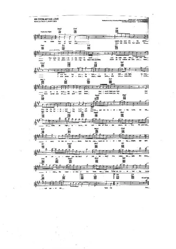 télécharger la partition d'accordéon An everlasting love au format PDF