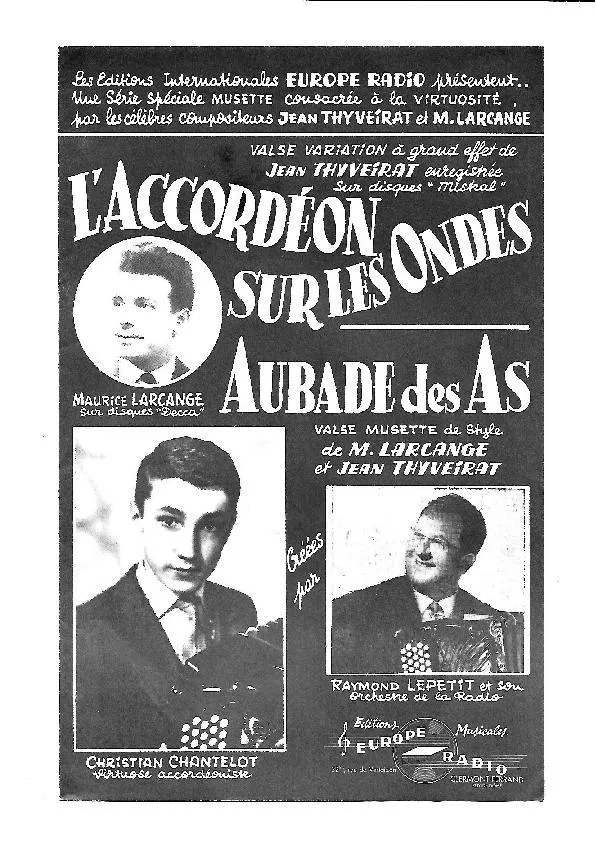 télécharger la partition d'accordéon Aubade des as (Créée par : Christian Chantelot / Raymond Lepetit) (Valse Musette) au format PDF