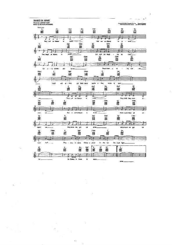 télécharger la partition d'accordéon Babes in armes (Chant : Judy Garland) (Pop) au format PDF