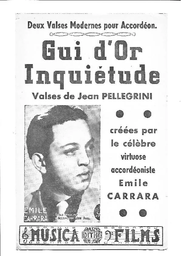 télécharger la partition d'accordéon Gui d'or (Créée par : Emile Carrara) (Valse Moderne) au format PDF