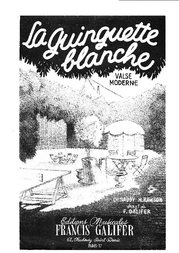 télécharger la partition d'accordéon La guinguette blanche (Arrangement : Francis Galifer) (Valse Moderne) au format PDF