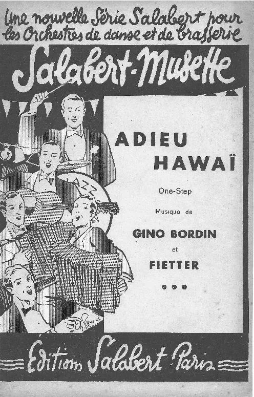 télécharger la partition d'accordéon Adieu Hawaï (One Step) au format PDF