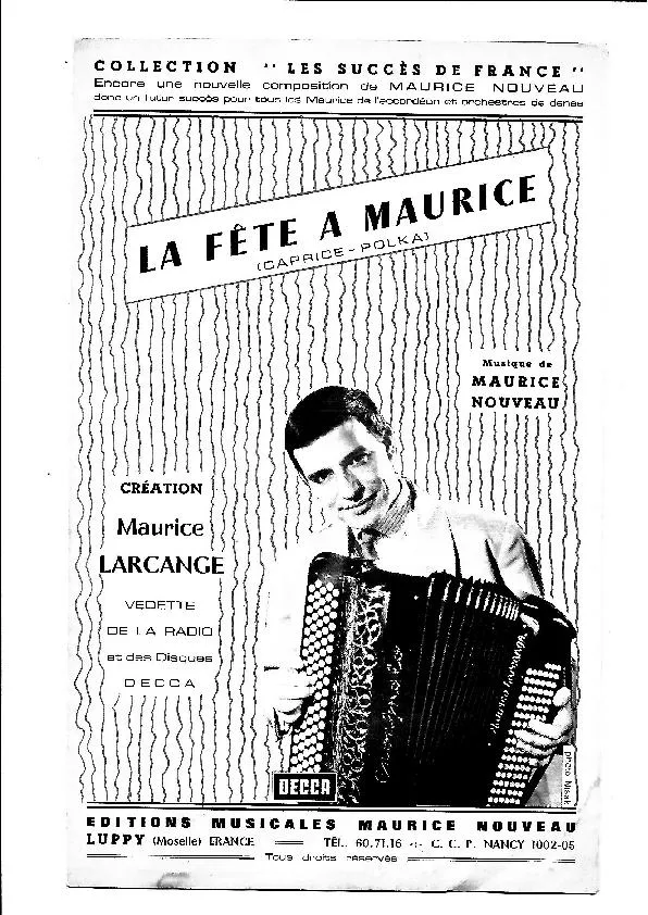 télécharger la partition d'accordéon La fête à Maurice (Création : Maurice Larcange) (Caprice Polka) au format PDF
